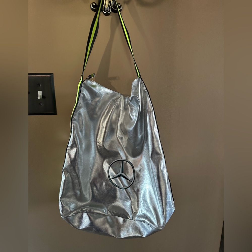 BREE Silver Metallic Bag with Mercedes Benz Dealership Logo